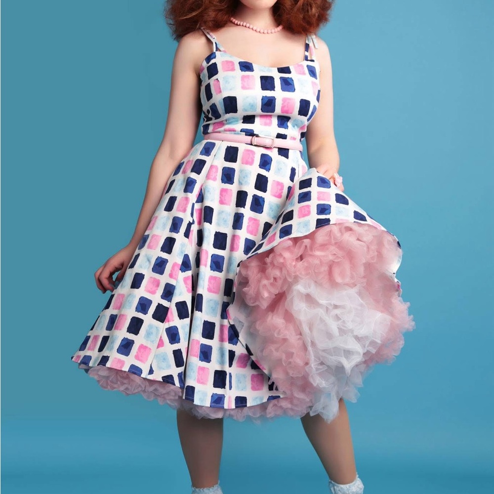 Blue and Pink Collectif Dress
